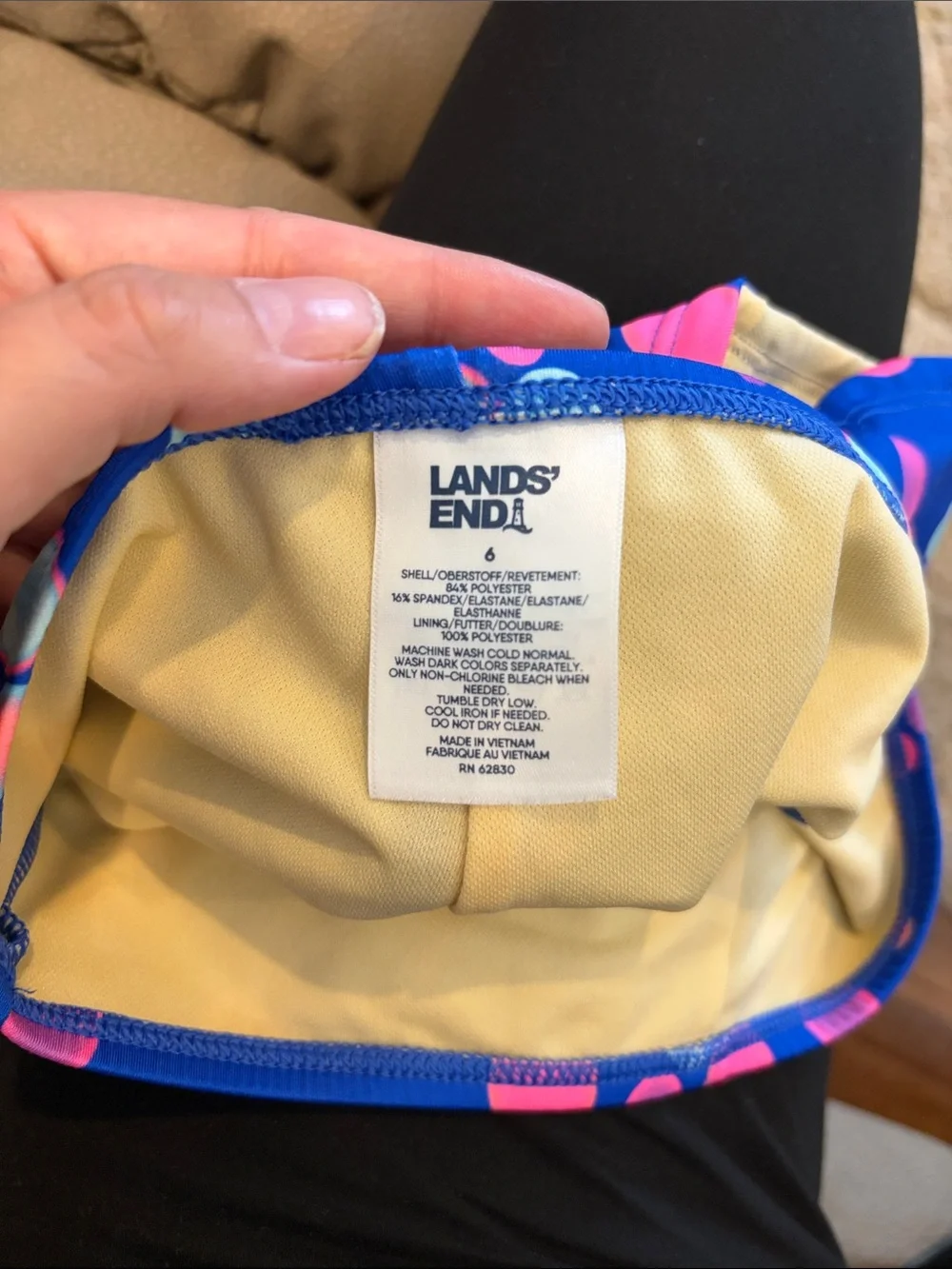 Lands’ End Kids Blue Bubble Swim Shorts Size 6